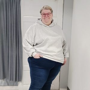 Rento huppari timanttikoristeilla, harmaa, Anyday