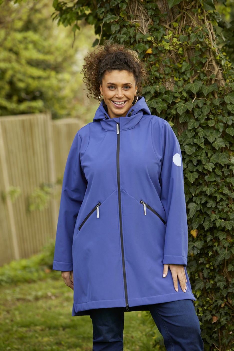 Fleecevuorinen softshell-takki, mustikansininen, Zhenzi - Image 5