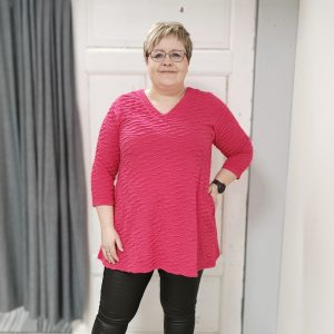 Taskullinen neulostunika, hot pink, Pont Neuf