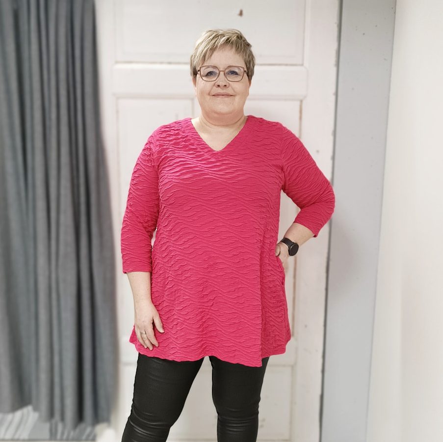 Taskullinen neulostunika, hot pink, Pont Neuf