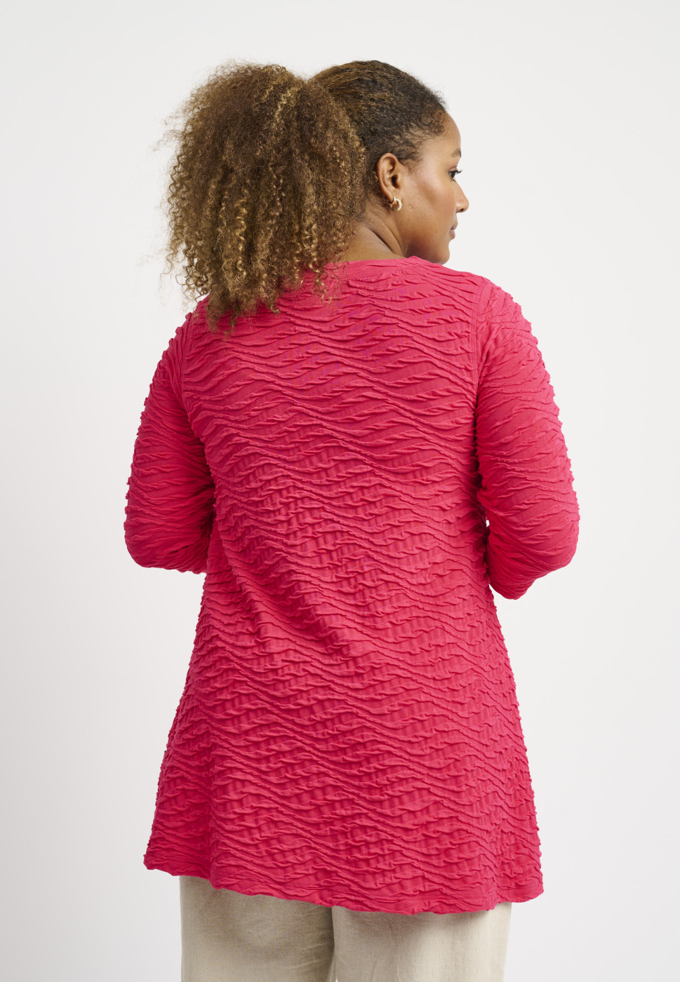 Taskullinen neulostunika, hot pink, Pont Neuf - Image 4